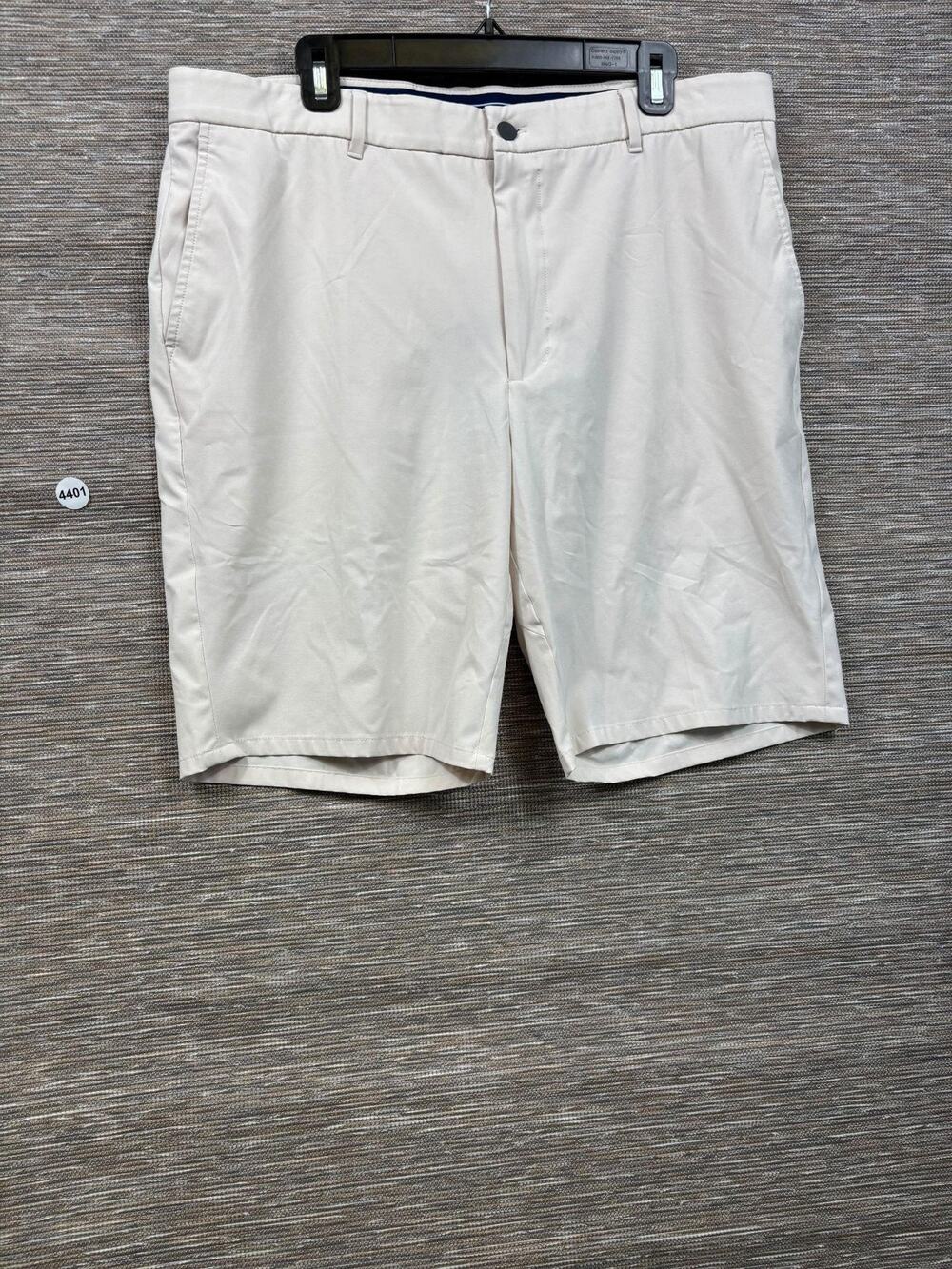 Johnnie-O Shorts Mens 38 Beige Chino Flat Front Stretch 9 Inseam Casual Summer